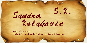 Sandra Kolaković vizit kartica
